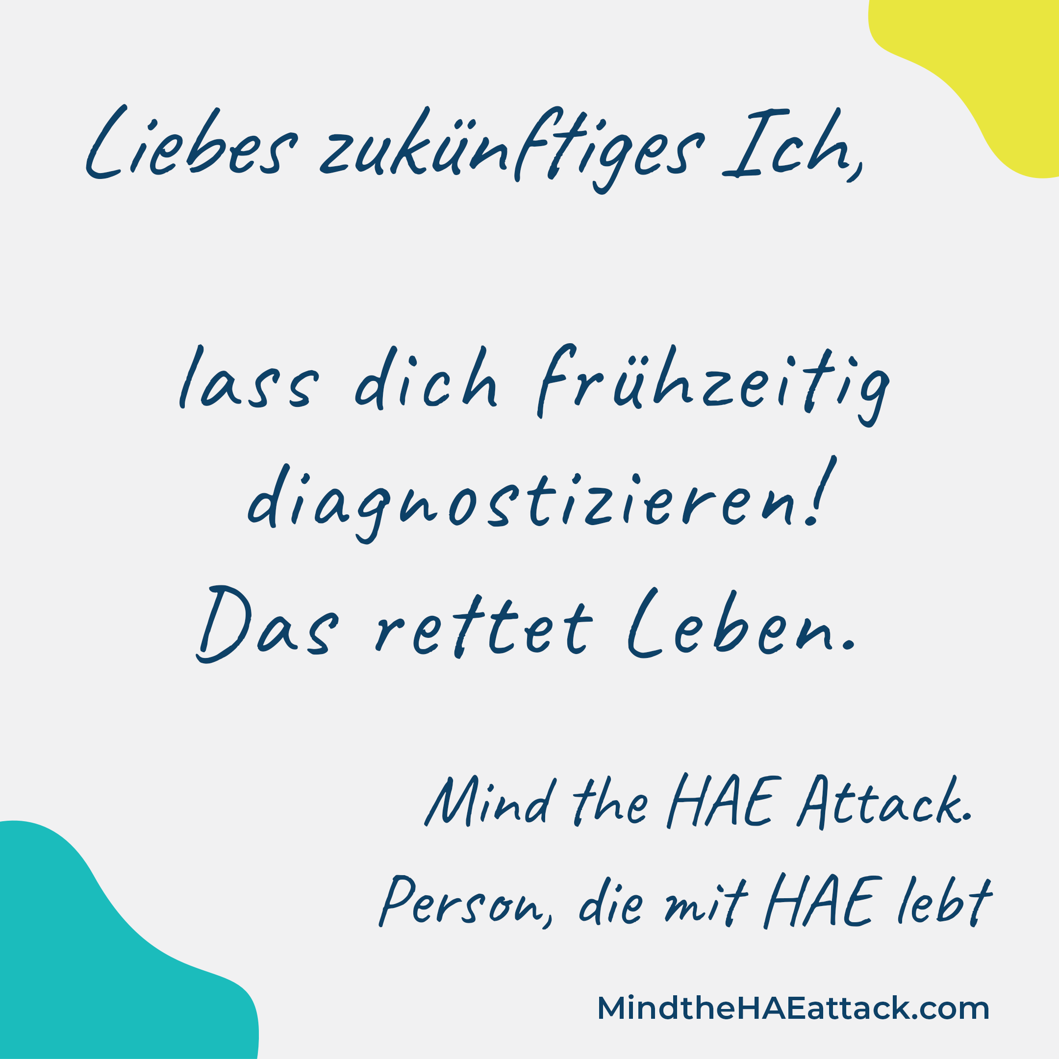 Erinnern Sie sich an Ihre letzte #HAE-Attacke? Mitglieder der HAE-Gemeinschaft schreiben Briefe an sich selbst und geben darin Ratschläge zur Behandlung der nächsten Attacke. Schreiben auch Sie einen Brief an Ihr zukünftiges Ich: https://bit.ly/3ZmsVBy. #MindtheHAEattack macht die Belastung durch #HAE offensichtlich.